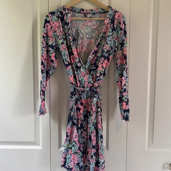 okie dokie Other - Okie Dokie Floral Wrap Robe Long Sleeve Belted Size S/M Pajama Loungewear